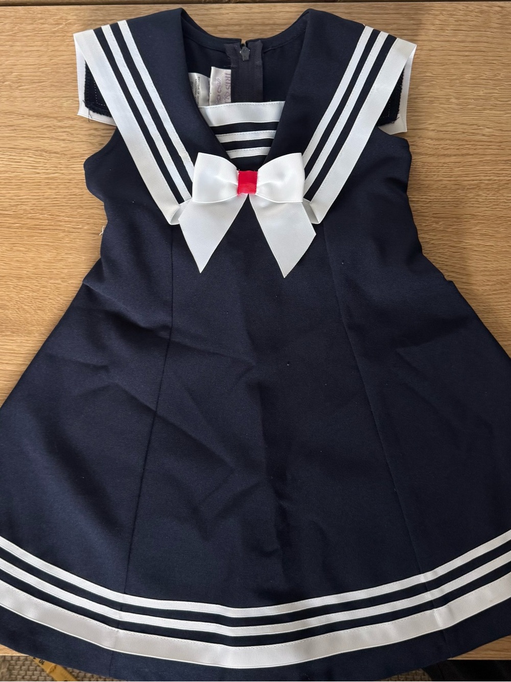iris & ivy Navy, White and Red Sailor Dress Sz 3T